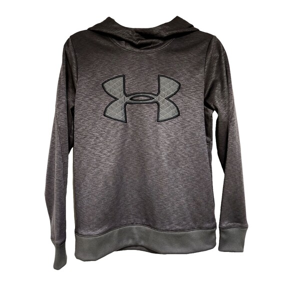 Under armour Other - Under Armour Mens ColdGear Pullover Hoodie Sweatshirt Grayish Brown Logo Size S